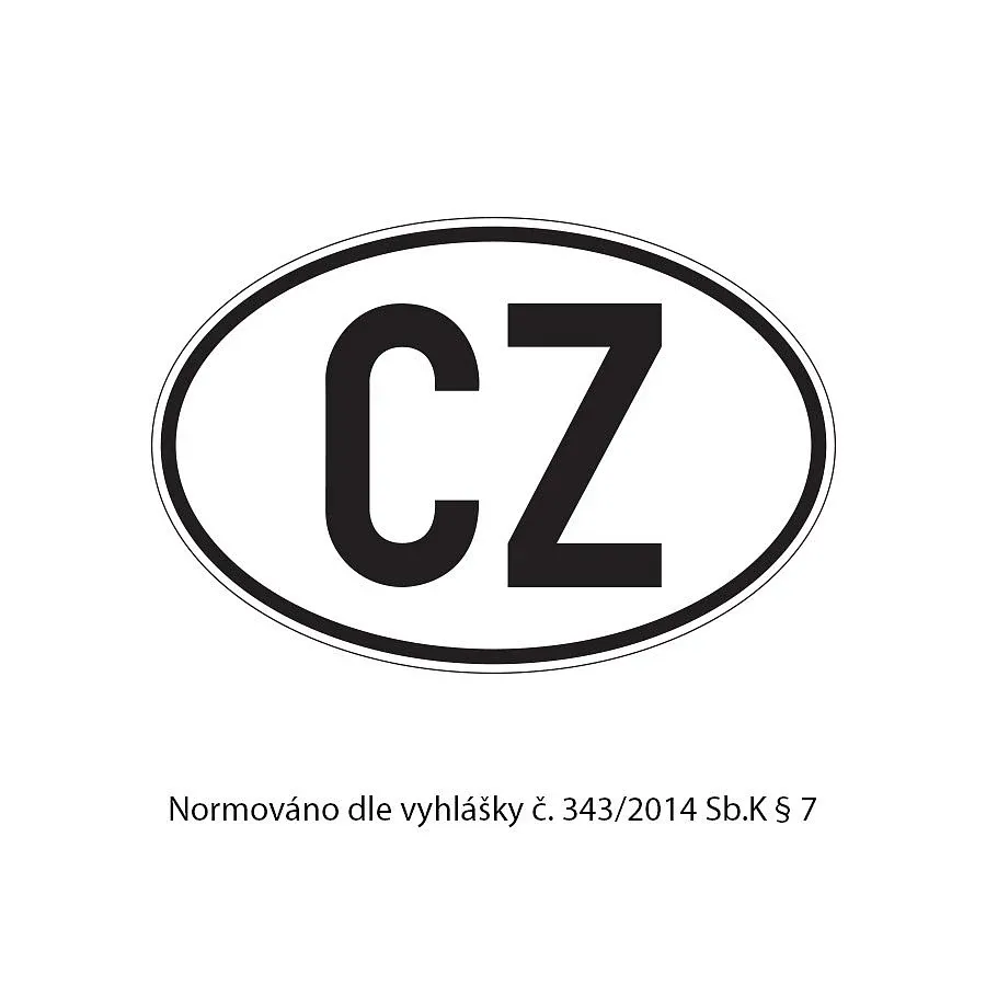 Veľká CZ samolepka normovaná vonkajšia
