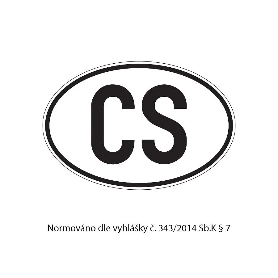 Veľká CS samolepka normovaná vonkajšia