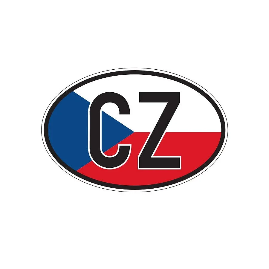 Malá CZ samolepka s vlajkou vonkajšie