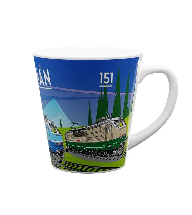 keramický hrnček Elektrická lokomotíva 151 "banán" 300 ml