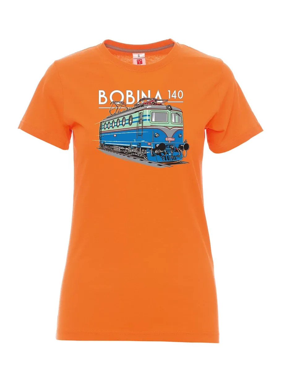 Oranžové dámské tričko Lokomotíva 140 "Bobina"