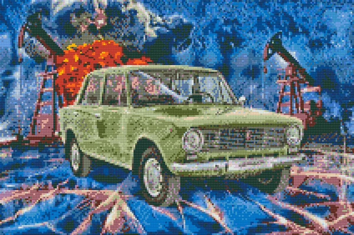 Diamantové maľovanie podľa čísel - obraz veterána Lada-Žiguli