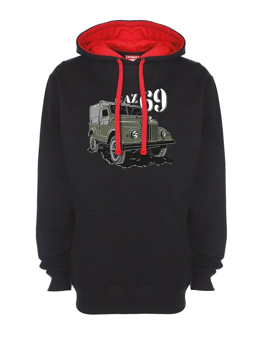 Červeno-černá mikina GAZ 69