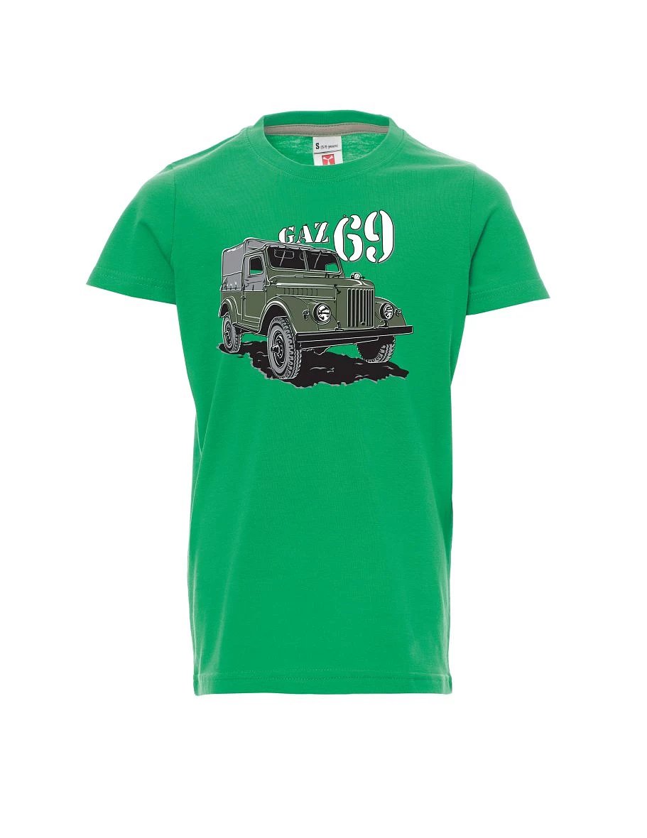 Zelené detské tričko GAZ 69