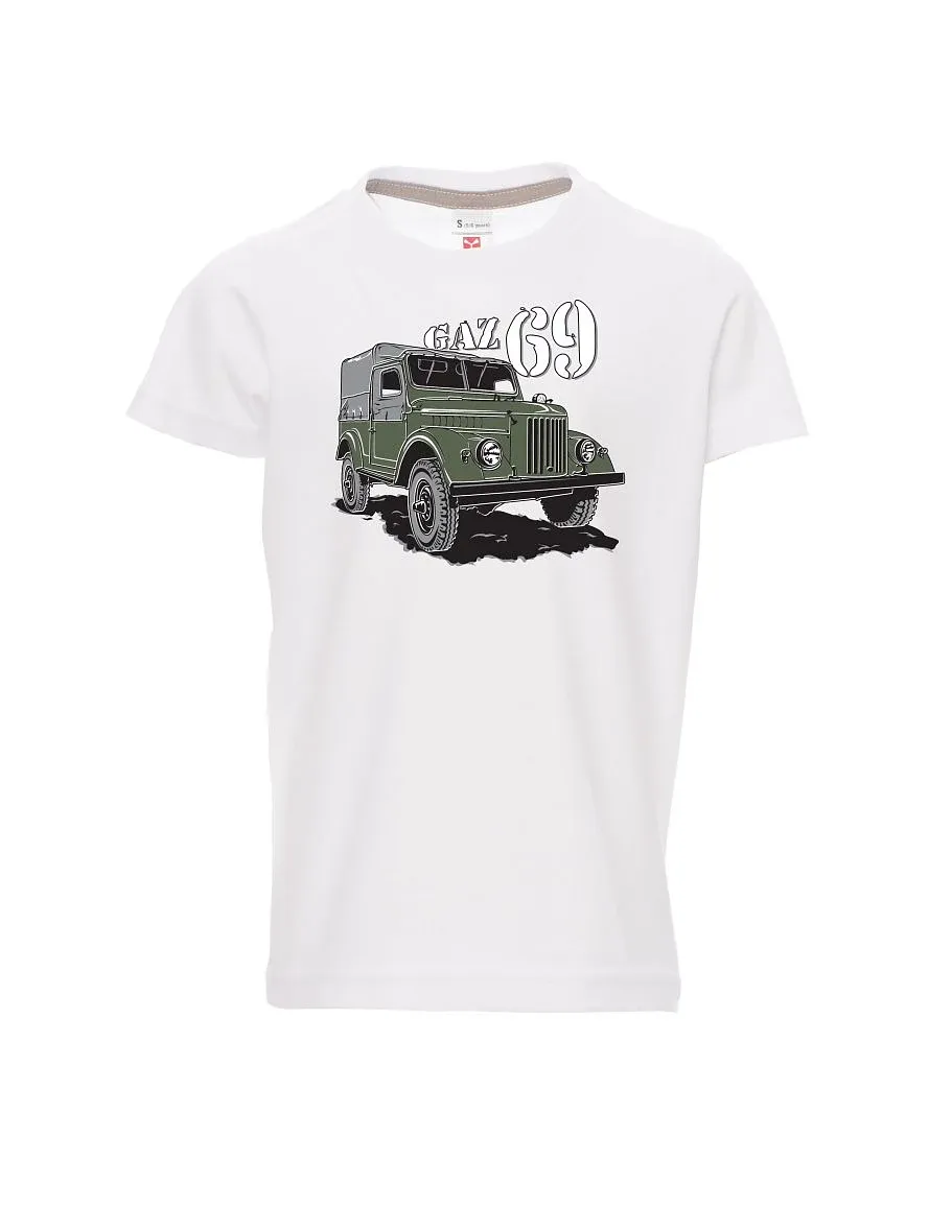 Bílé detské tričko GAZ 69