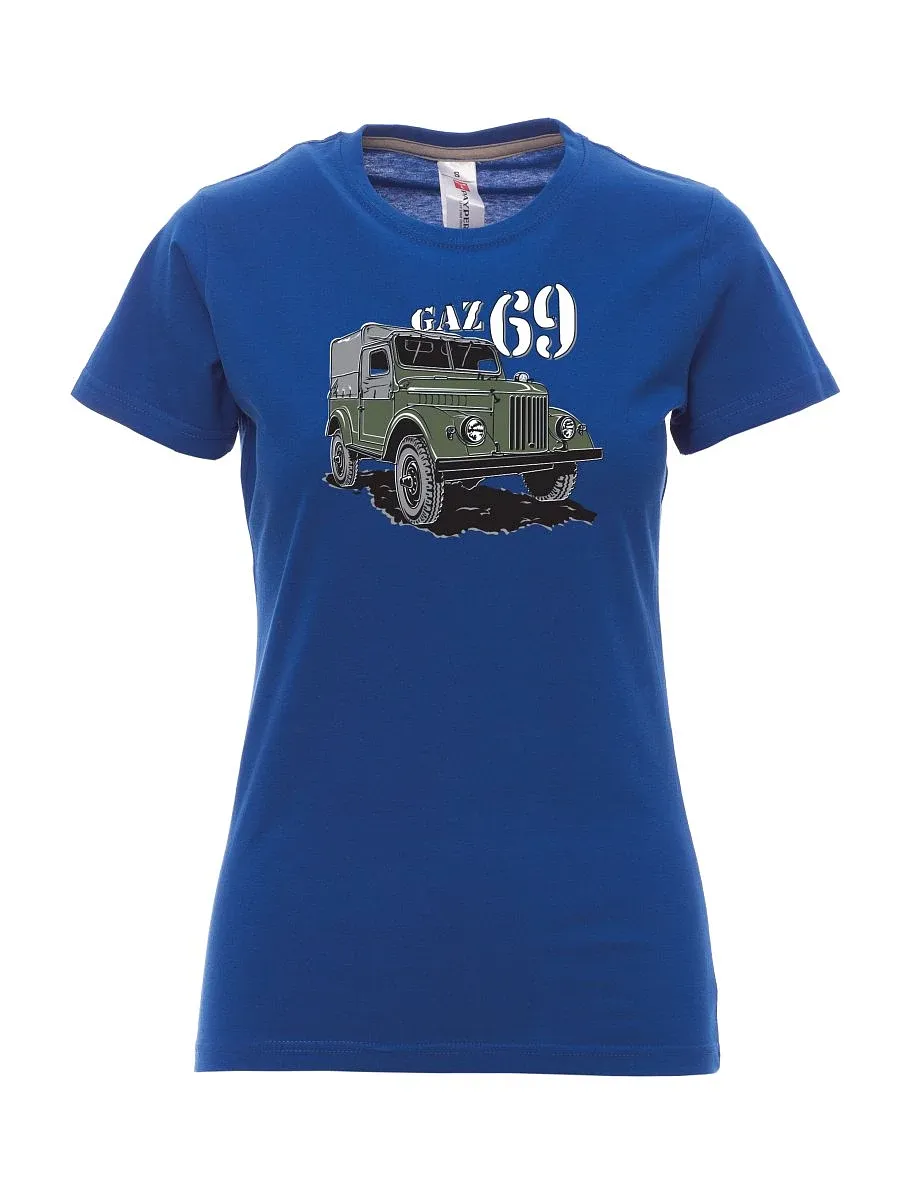 Královsky modré dámské tričko GAZ 69