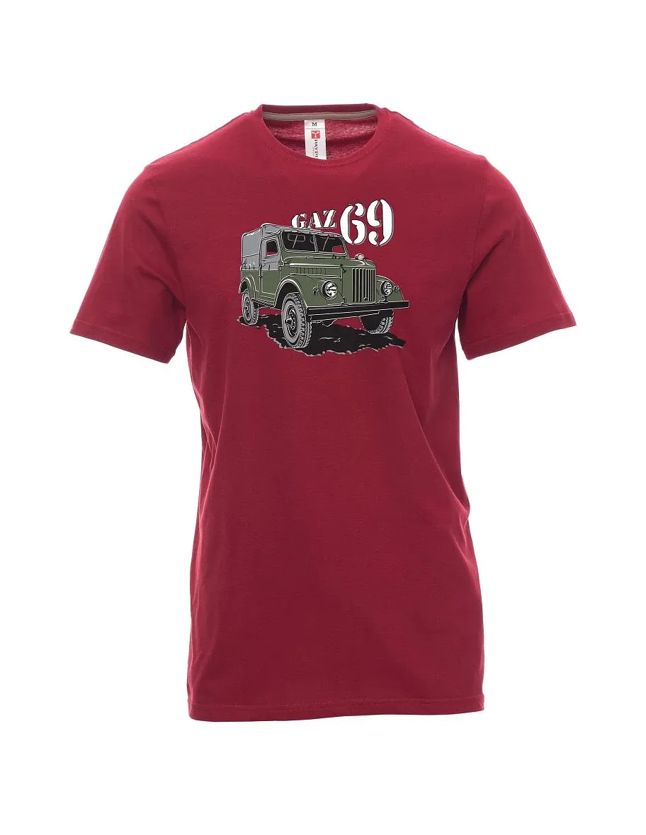 Tmavě červené pánské tričko GAZ 69
