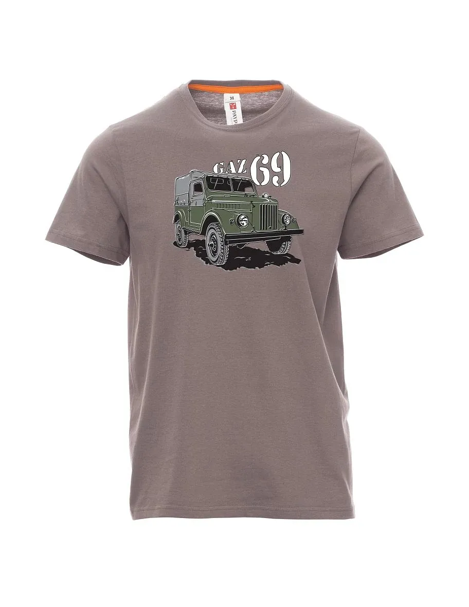 Oceľovo šedé pánské tričko GAZ 69