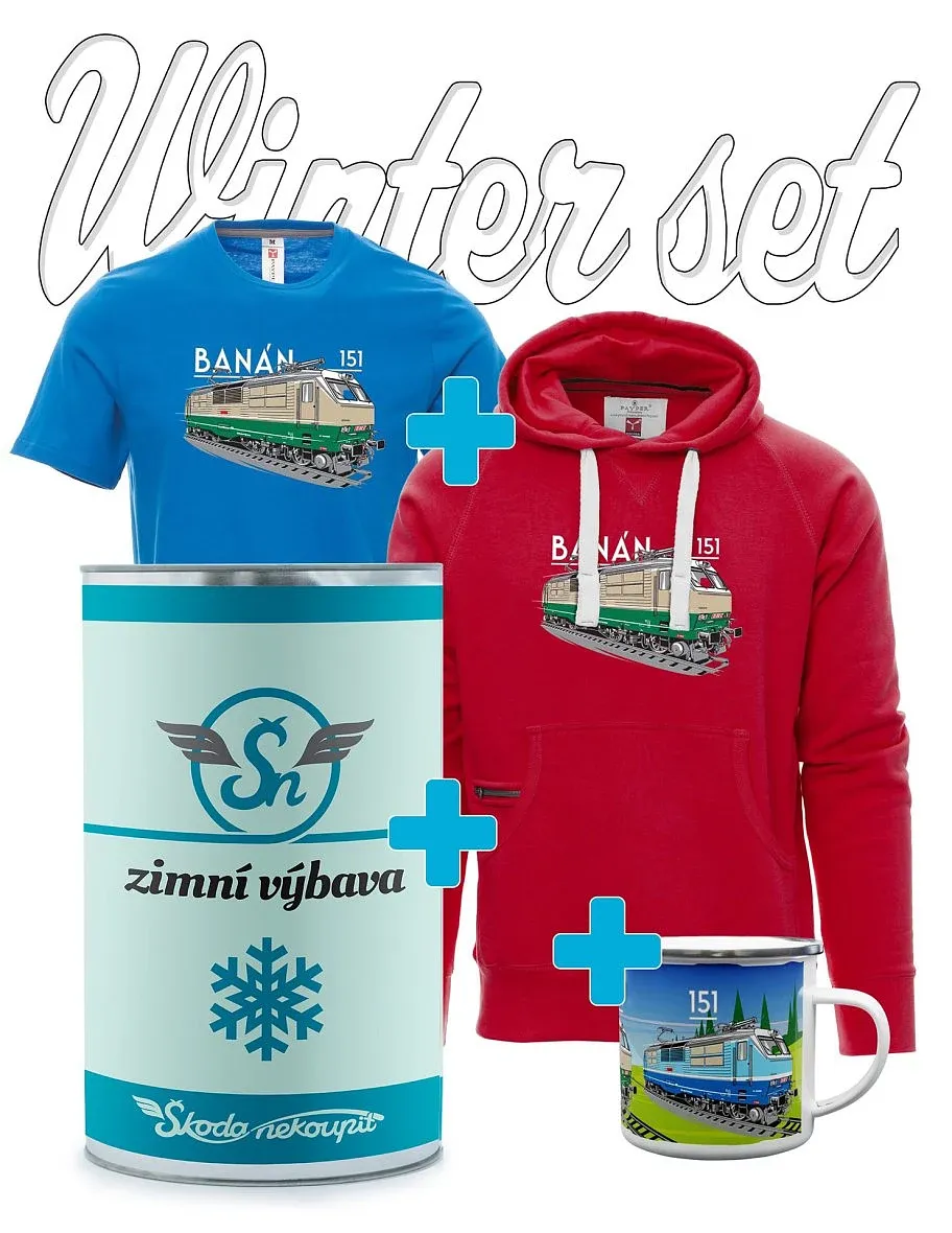 Dárkový zimní set Elektrická lokomotíva 151 "banán"