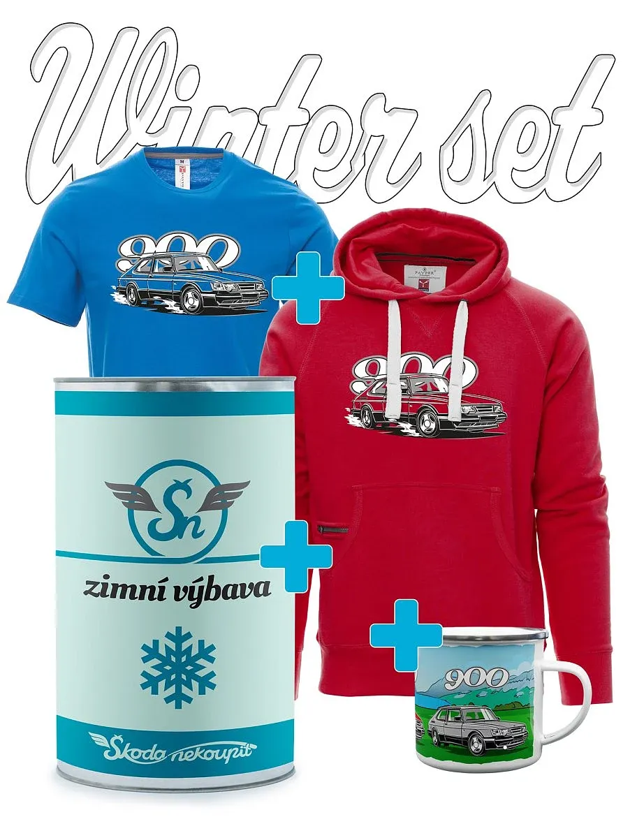Dárkový zimní set se Saabom 900