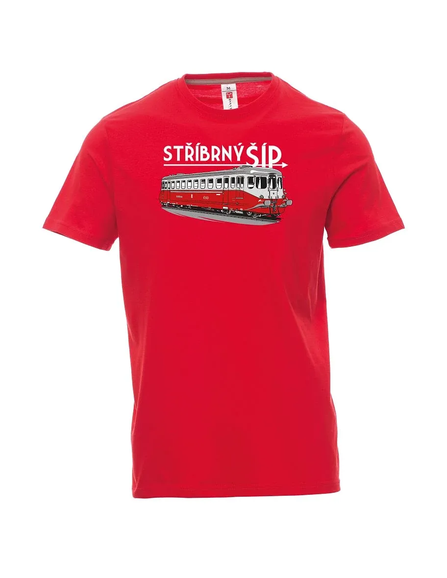 Červené pánské tričko Strieborný šíp M 260 001