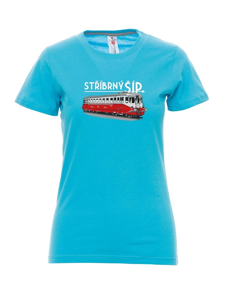 Atolově modré dámské tričko Strieborný šíp M 260 001