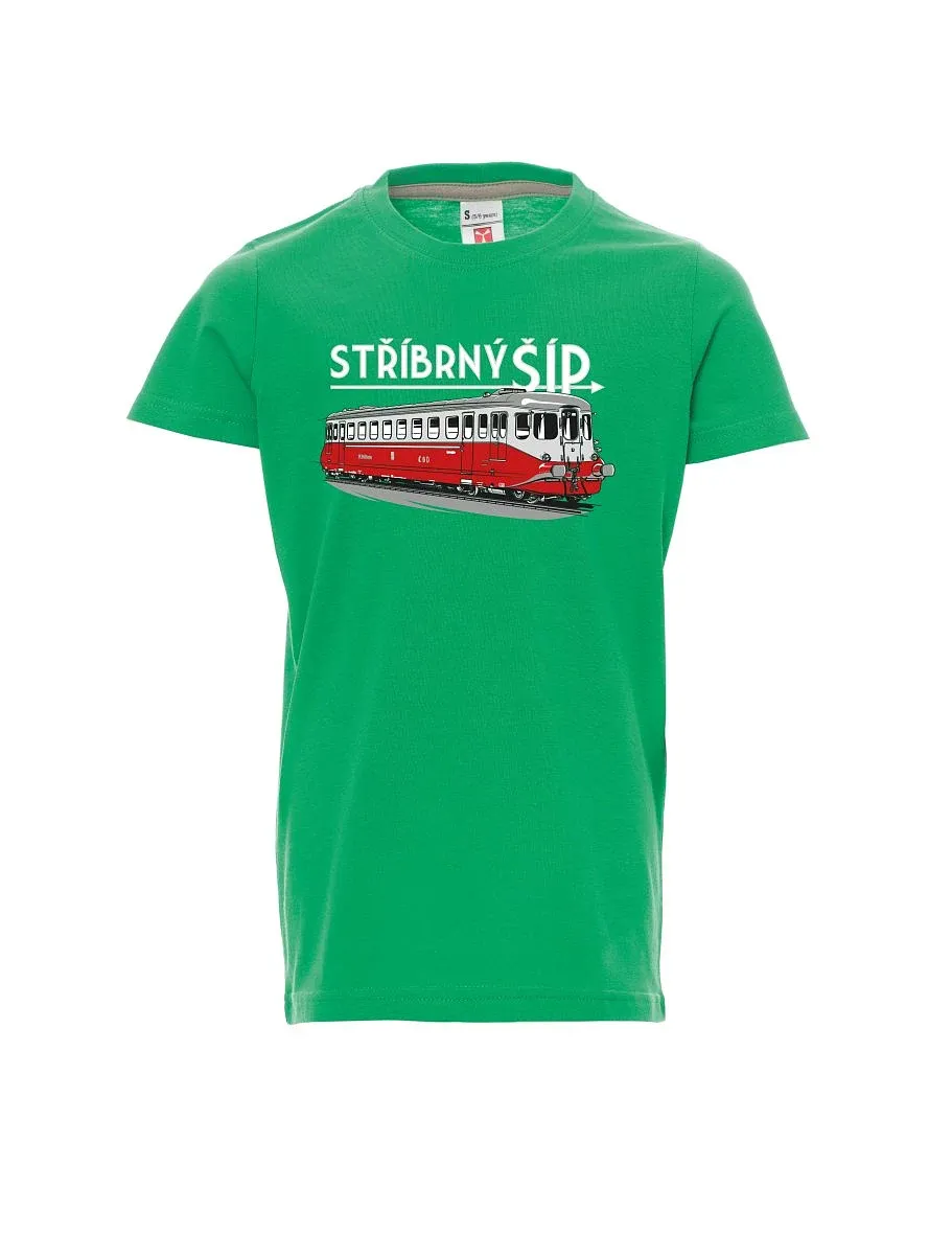 Zelené detské tričko Strieborný šíp M 260 001