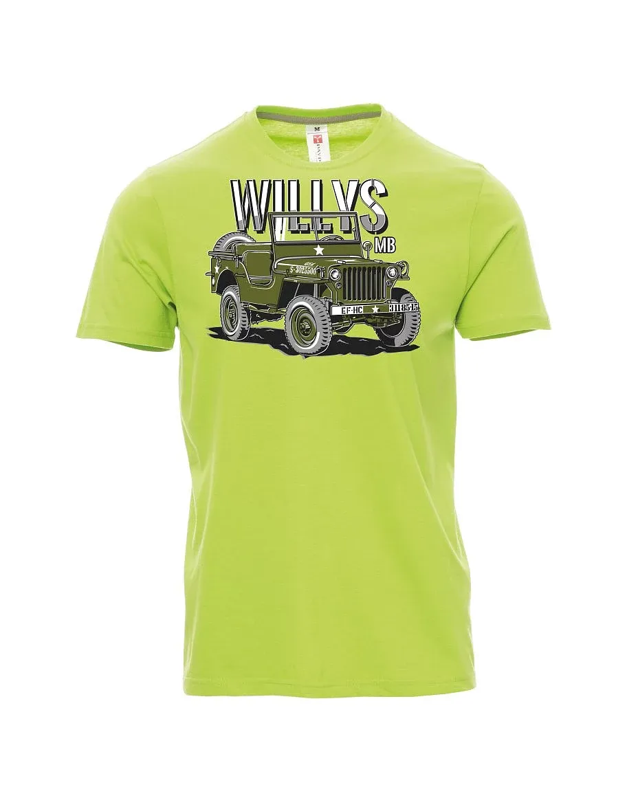 Světle zelené pánské tričko Willys MB