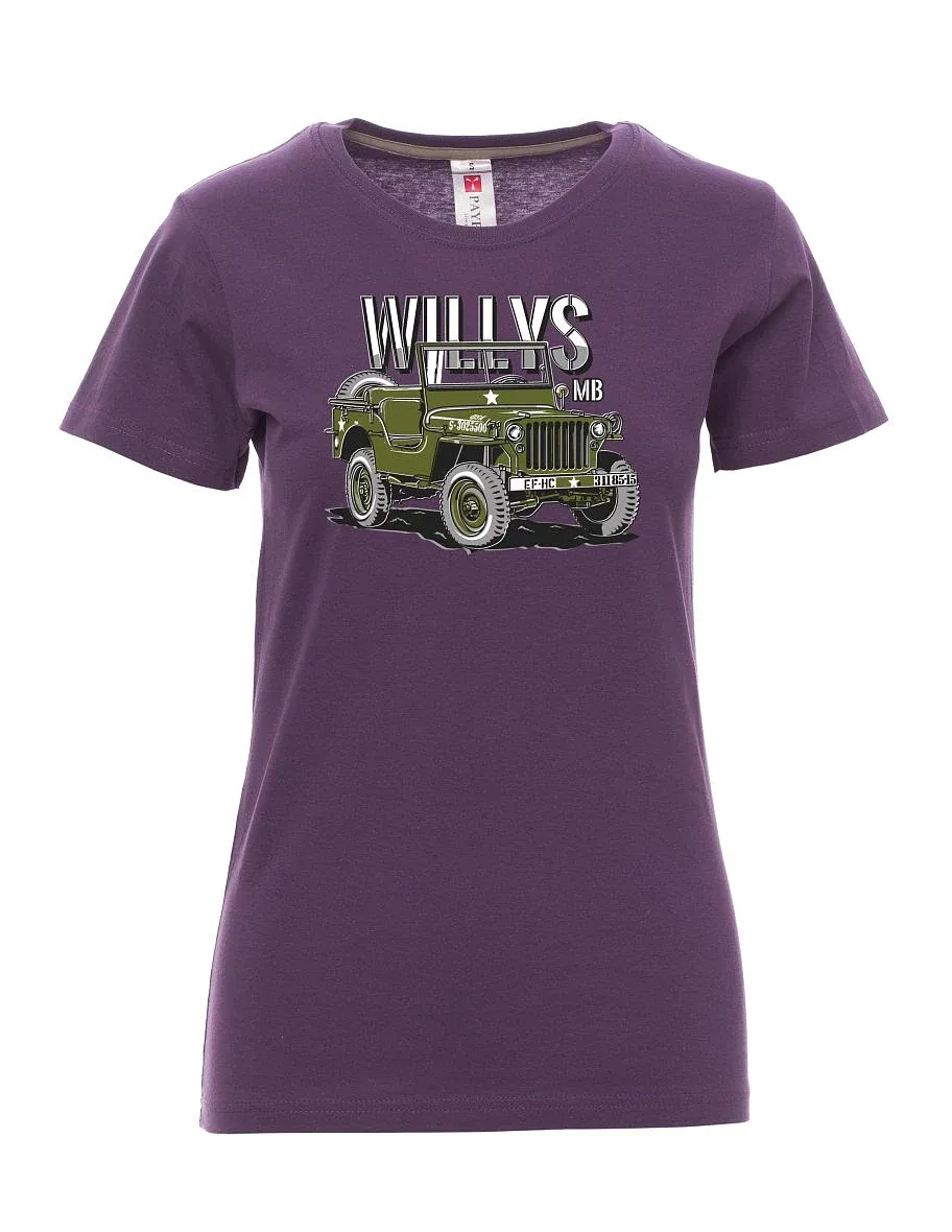 Fialové dámské tričko Willys MB