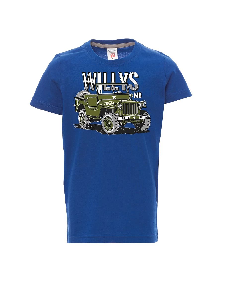 Modré detské tričko Willys MB