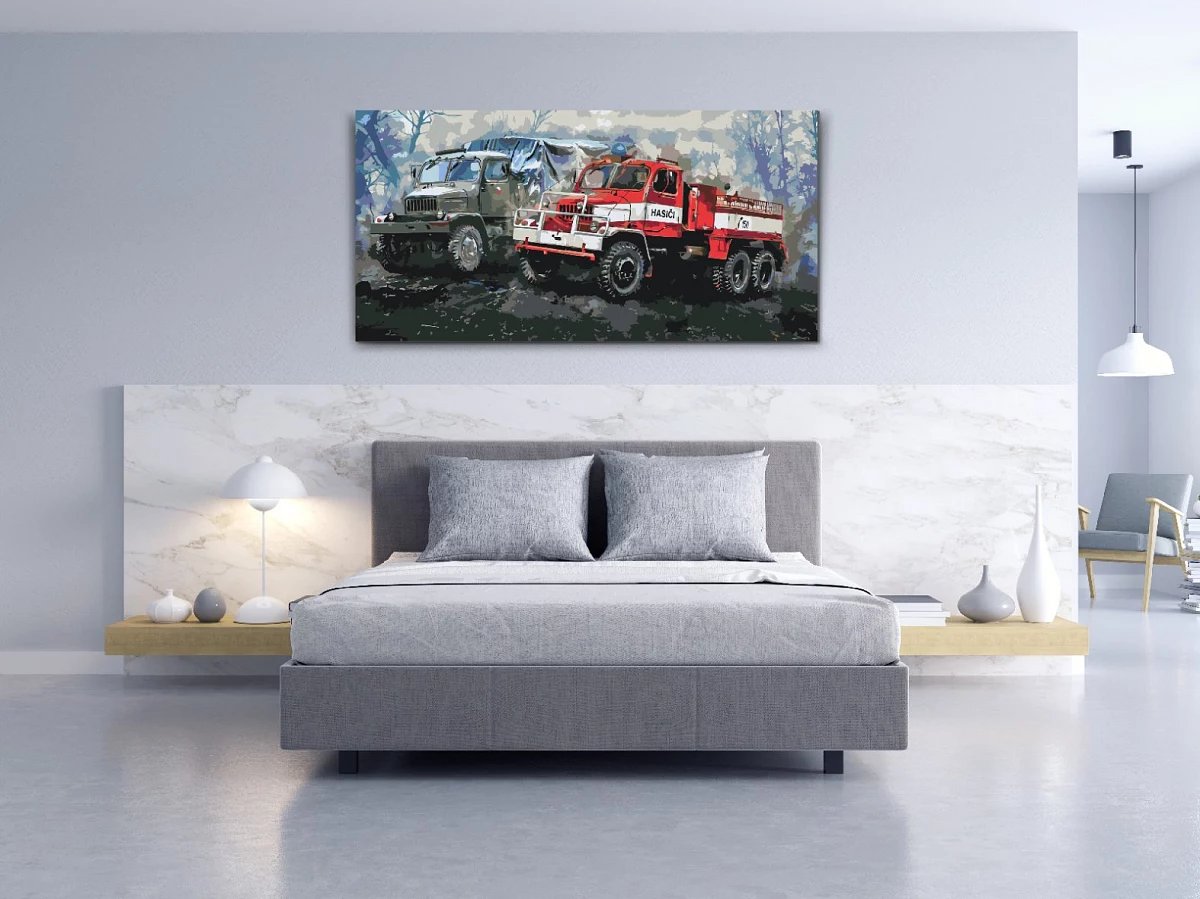 Maľovanie podľa čísel - obraz veterána Nákladný automobil V3S