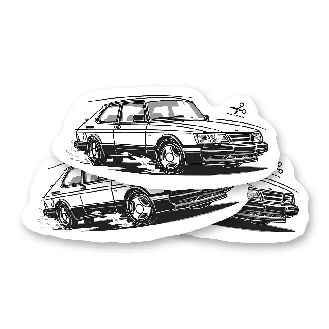 Dočasné tetovanie s veteránom Saab 900