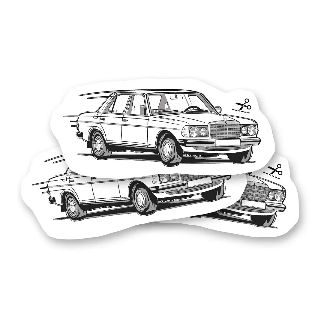 Dočasné tetovanie s veteránom Mercedes W123