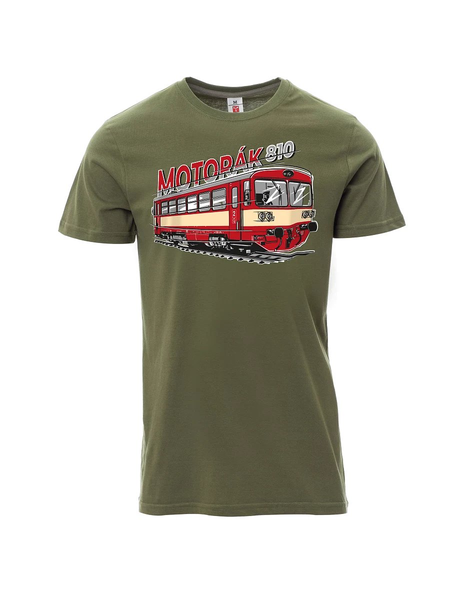 Khaki pánské tričko Motorový vlak 810