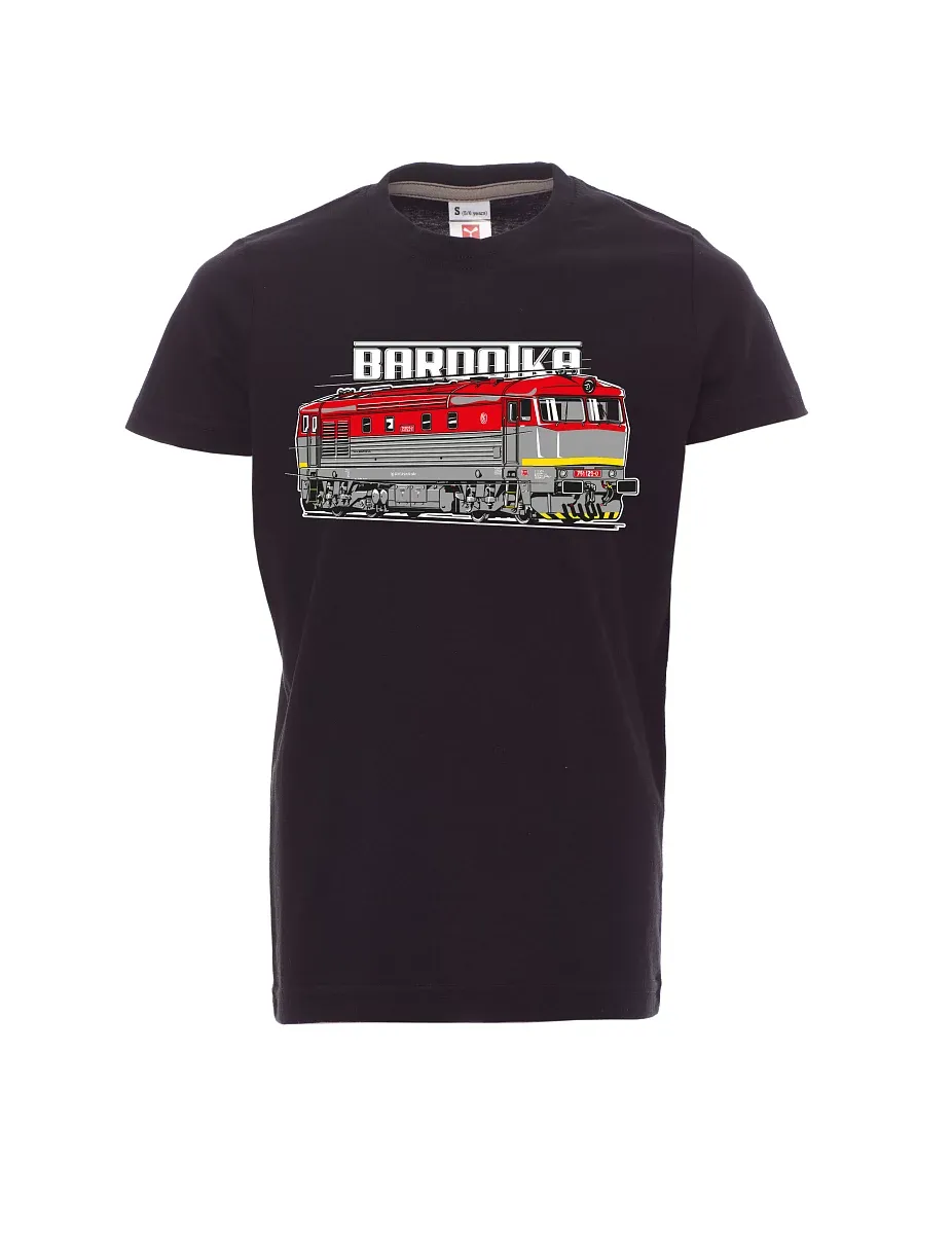 Černé detské tričko Lokomotíva Bardotka