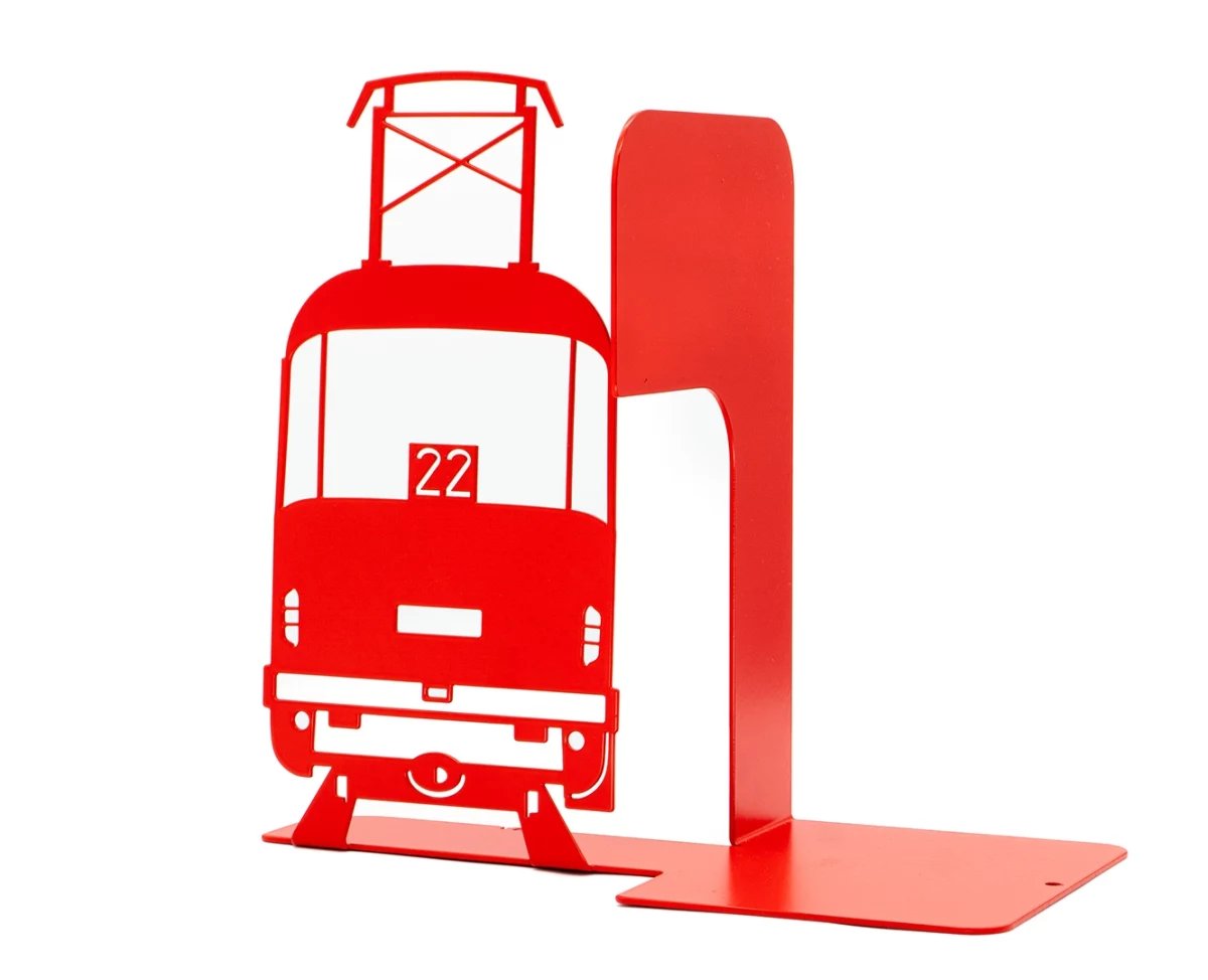 Set zarážok na knihy s motívom električky T3