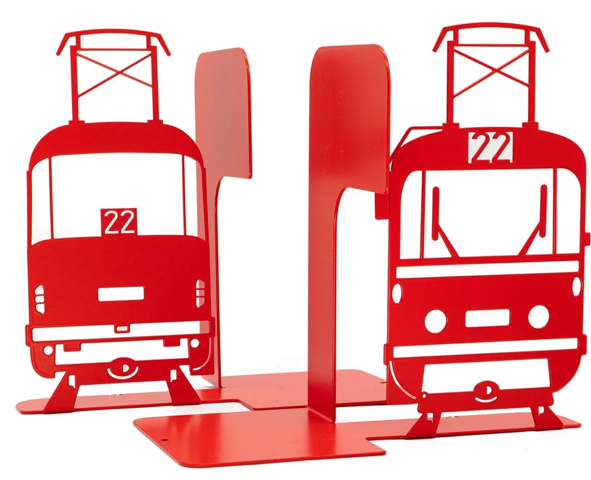 Set zarážok na knihy s motívom električky T3
