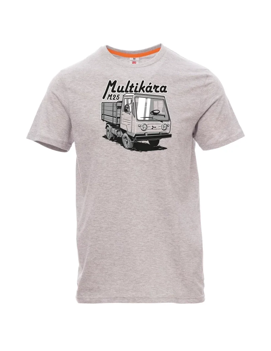 Šedé melanžovej pánské tričko Multikára M25