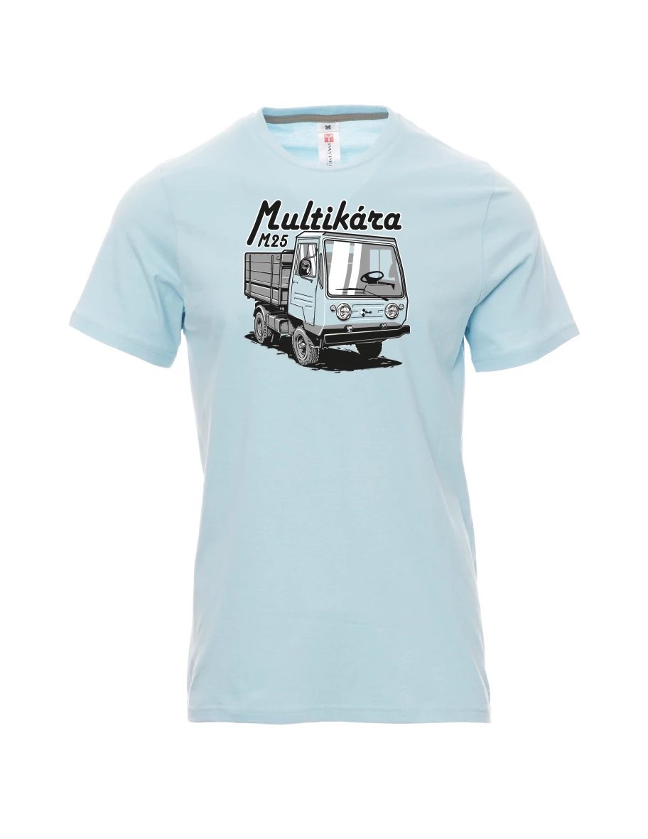 Bledě modré pánské tričko Multikára M25