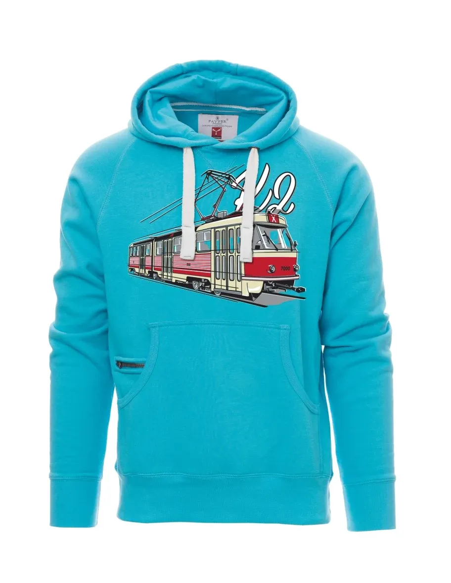 Světle modrá pánská mikina Električka K2