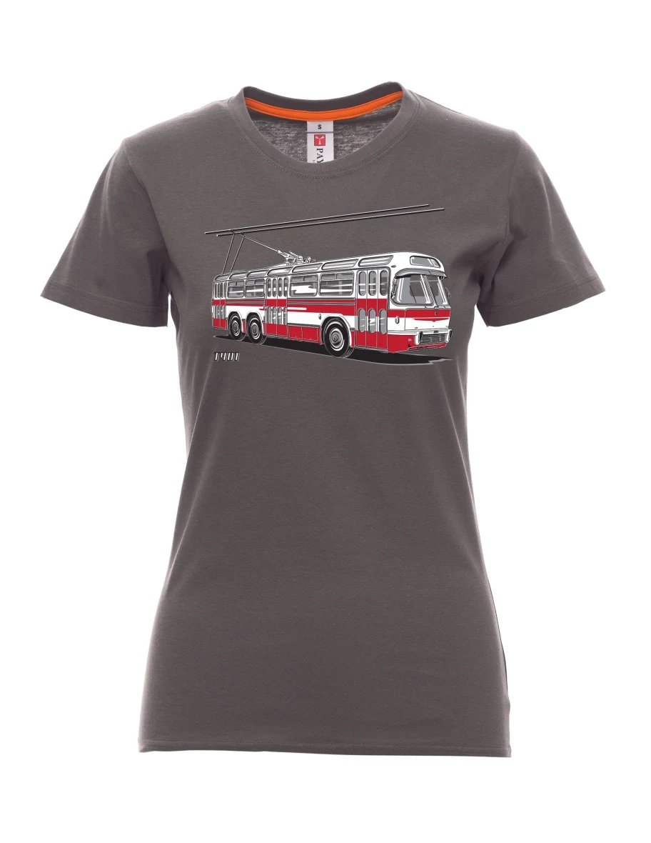 Kouřové dámské tričko Trolejbus  T401