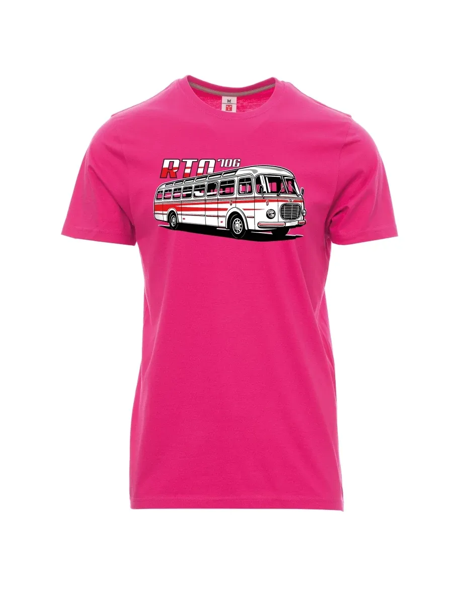 Růžové pánské tričko Autobus RTO 706