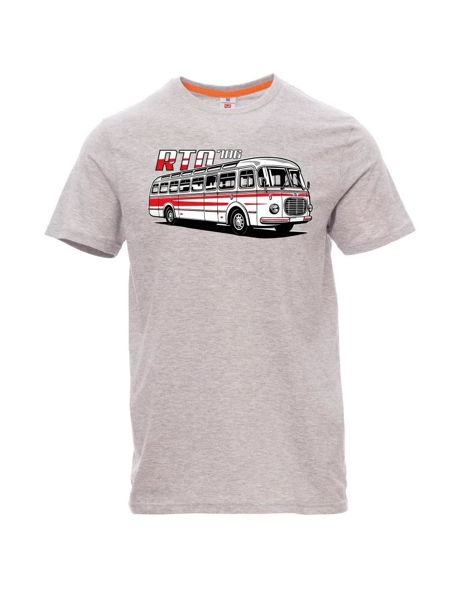 Šedé melanžovej pánské tričko Autobus RTO 706
