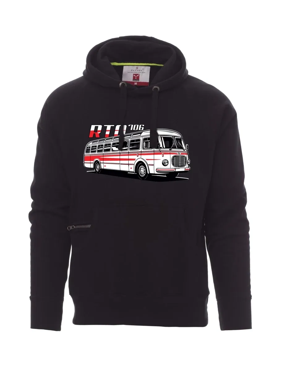 Černá pánská mikina Autobus RTO 706