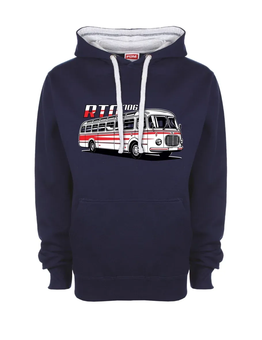 Šedo-námořnická mikina Autobus RTO 706
