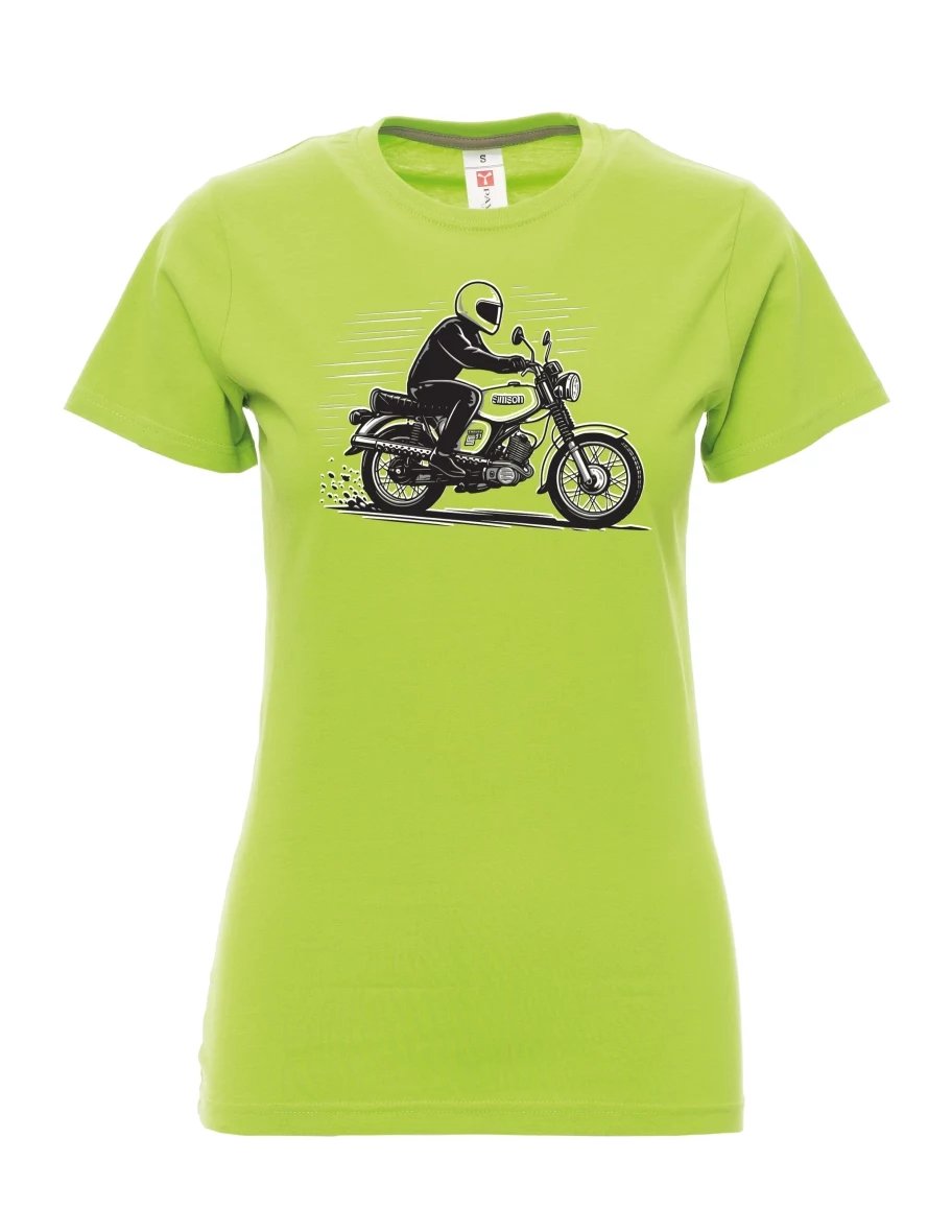 Limetkové dámské tričko Motorka Enduro S51