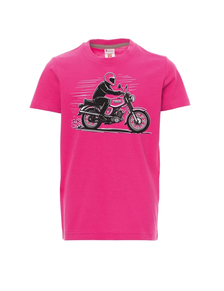 Růžové detské tričko Motorka Enduro S51