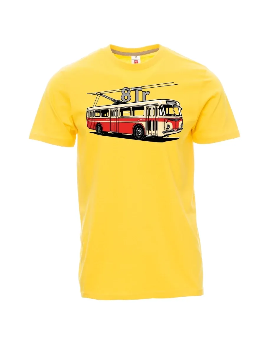 Žluté pánské tričko Trolejbus 8Tr