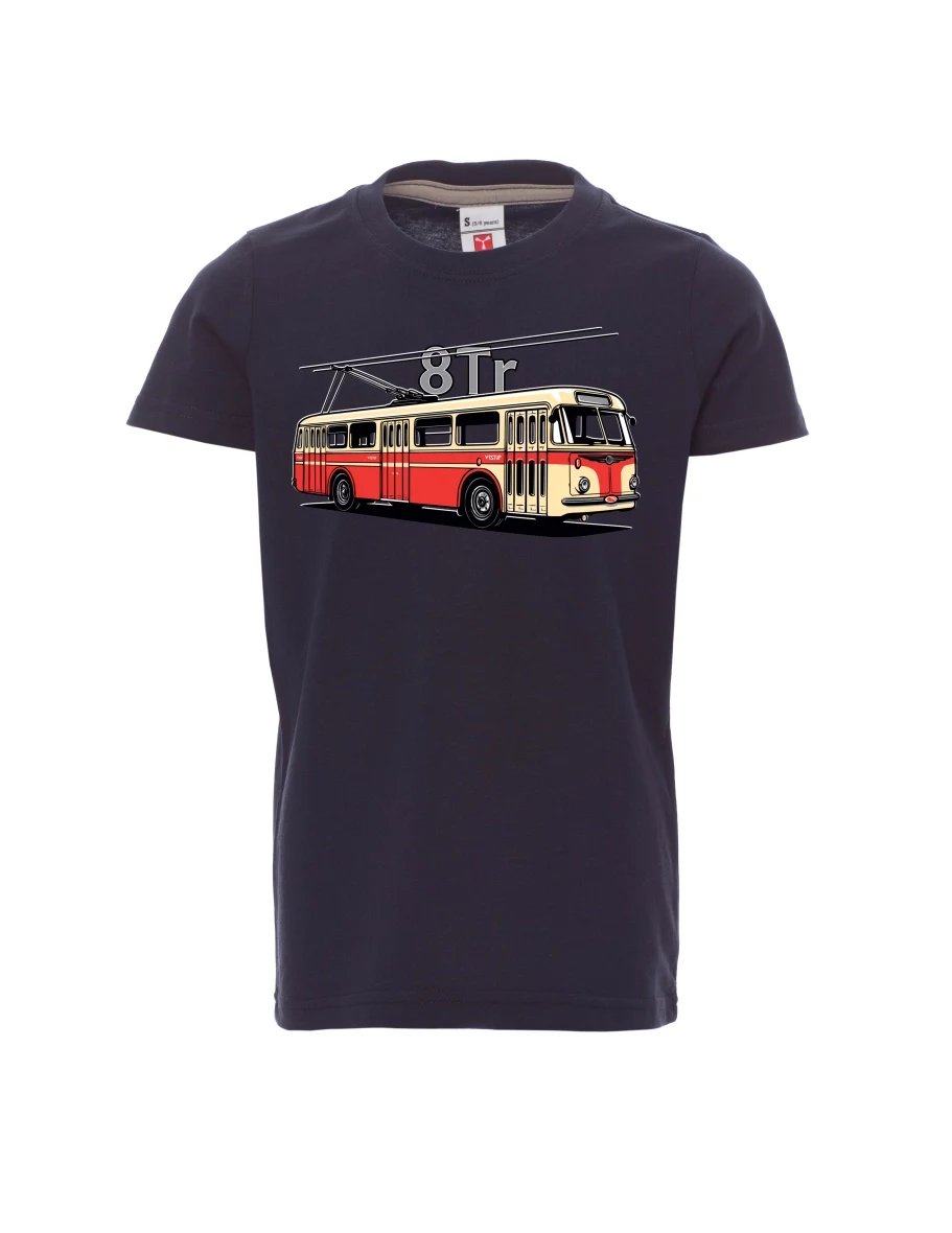 Navy detské tričko Trolejbus 8Tr