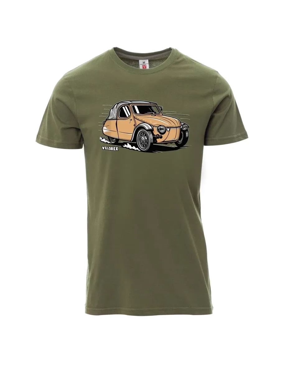 Khaki pánské tričko Automobil Velorex