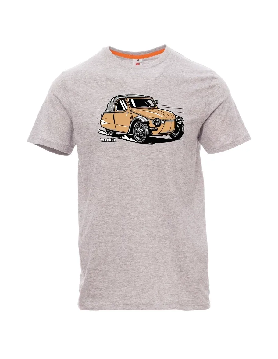 Šedé melanžovej pánské tričko Automobil Velorex