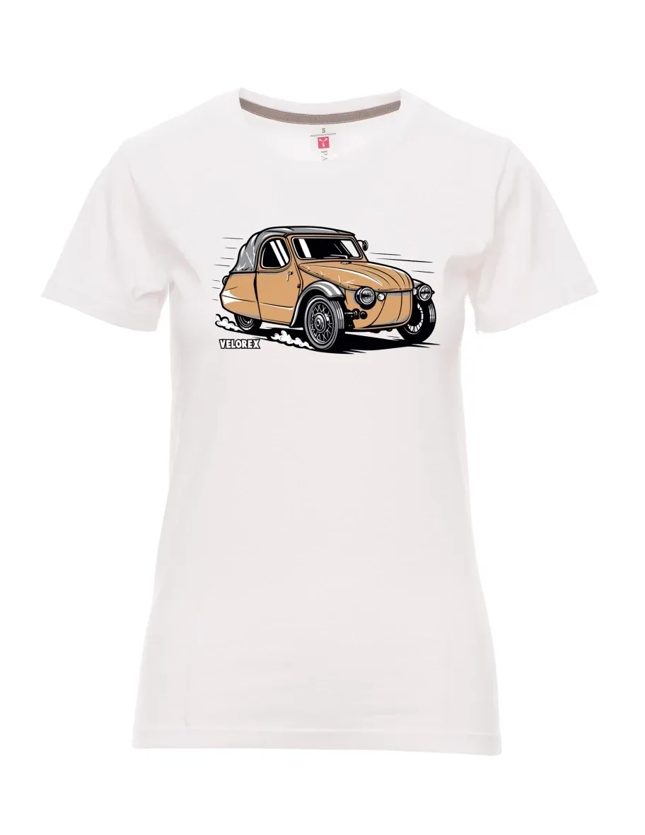 Bílé dámské tričko Automobil Velorex