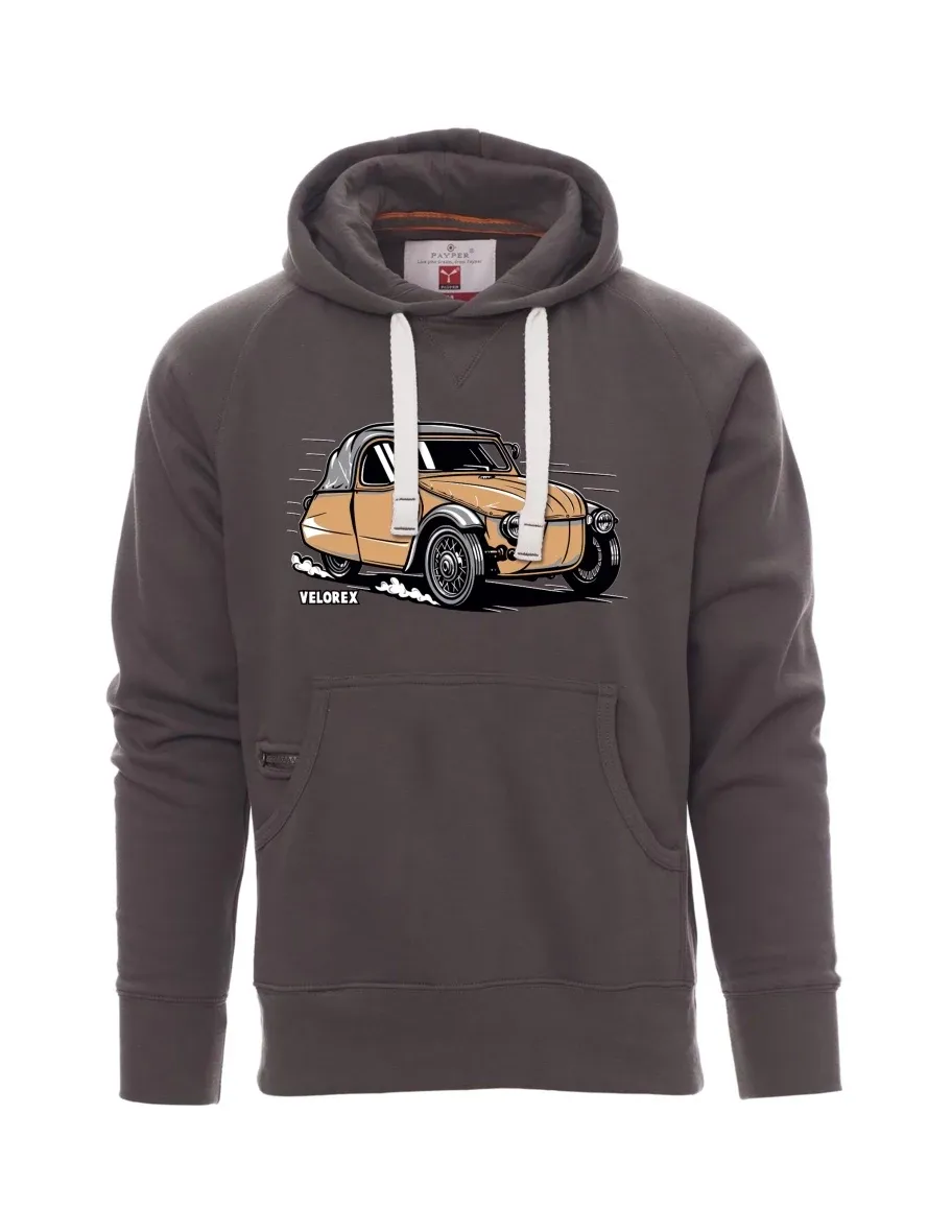 Šedá pánská mikina Automobil Velorex