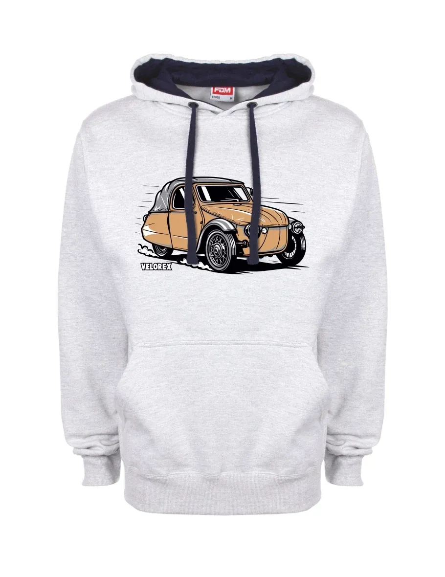 Modro-šedá mikina Automobil Velorex