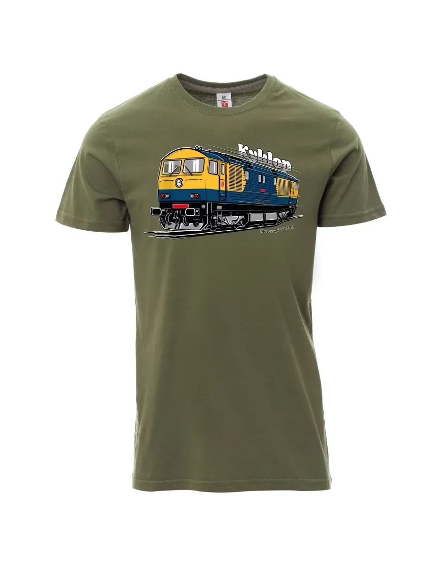 Khaki pánské tričko Motorový vozeň 759 „Kyklop“
