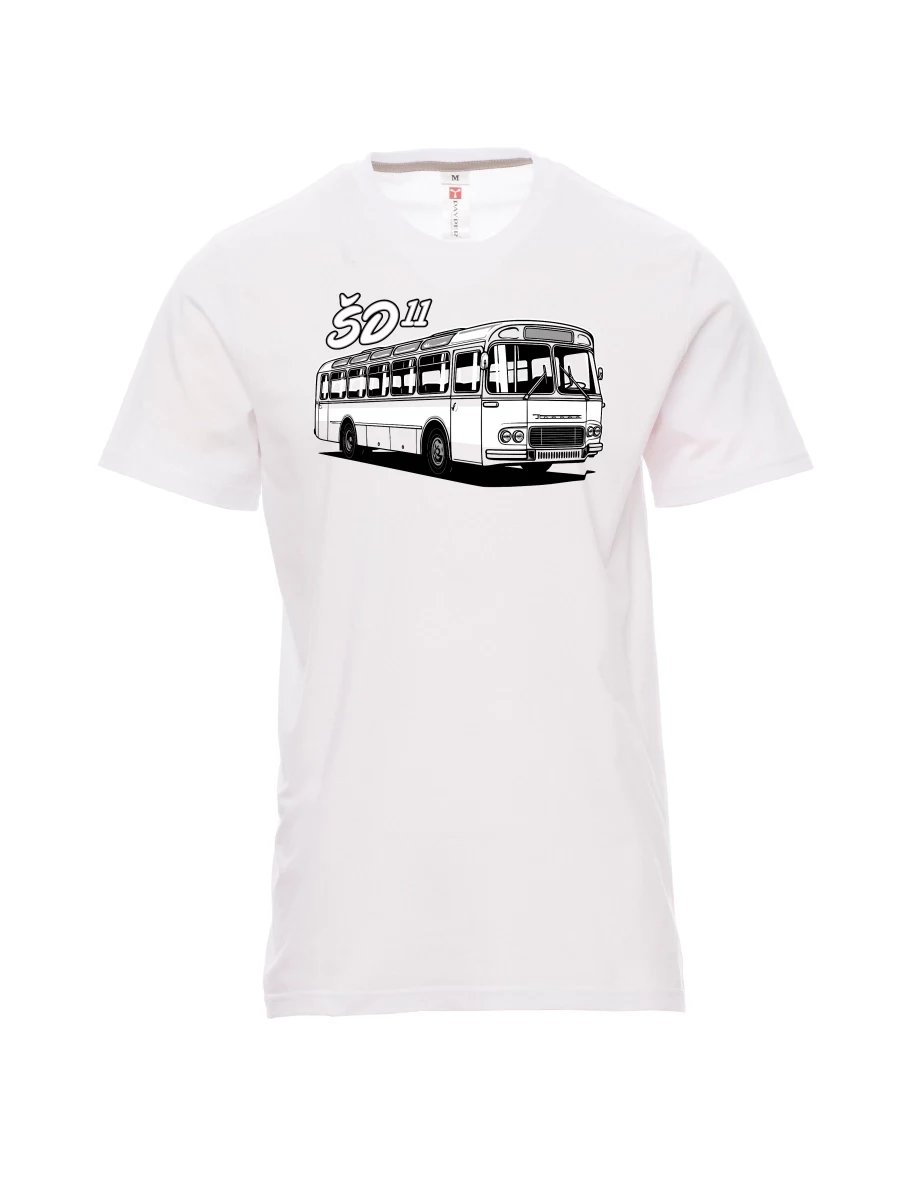 Bílé pánské tričko Autobus ŠD 11