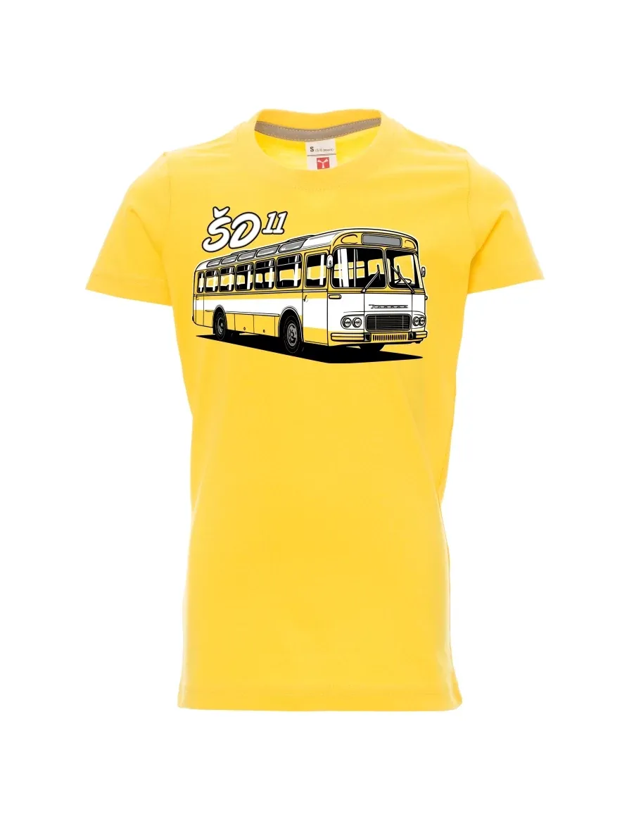 Žluté detské tričko Autobus ŠD 11