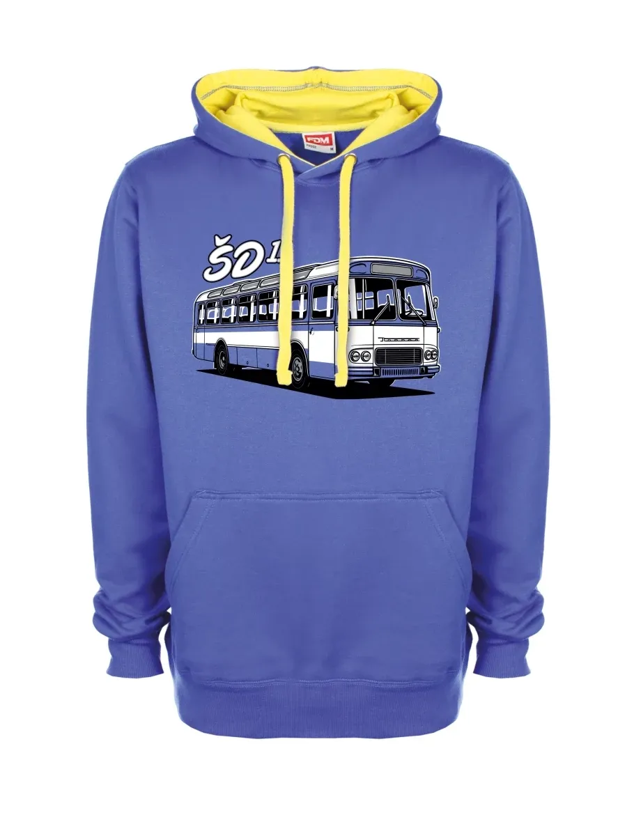 Žluto-modrá mikina Autobus ŠD 11