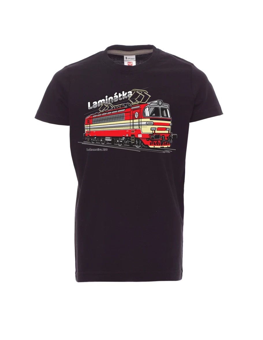 Černé detské tričko Lokomotíva 230 „Laminátka“