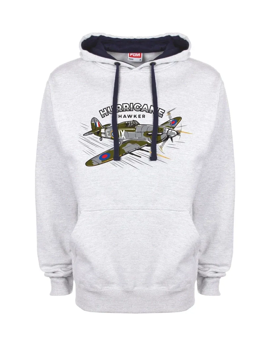 Modro-šedá mikina Lietadlo Hurricane Hawker
